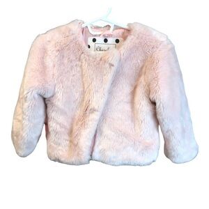 Cherokee Faux Fur Light Pink Coat  Size 2T